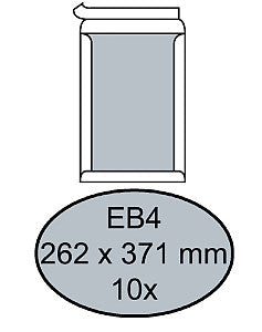 Quantore - Umhüllung Bordrug EB4 262x371mm selfkl. Weiße 10 Stücke | 15 Stücke