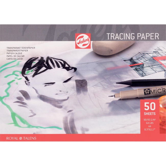 Talens -  kalkpapier, 90 g/m², ft A4