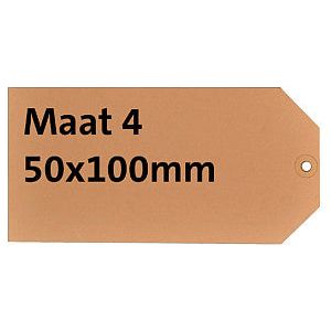 Quantore - Etikettenkarton NR4 200gr 50x100mm Chamois 1000 Stück