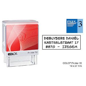 Colop - Tekststempel Printer 10 personaliseerbaar 3regels 27x10mm