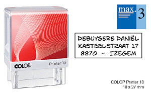 Colop - Text Stamp Imprimante 10 Personnalisable 3 Règles 27x10mm