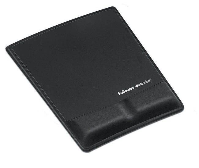 Fellowes - Health-V Fabrik mouse pad with wrist rest, black