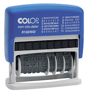 Colop - Woord-datumstempel colop s120 mini-info dater 4mm