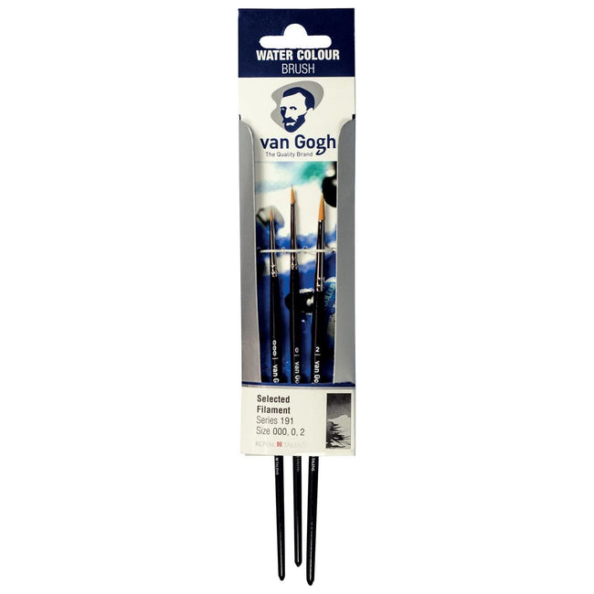 Van Gogh - Van Gogh Aquarel Pind-Brush Set 191 Klein, réglé avec 3 pinceaux