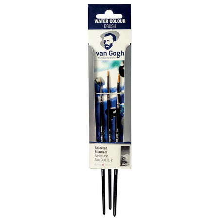 Van Gogh - Aquarellpinsel-Set 191 klein, Set mit 3 Pinseln
