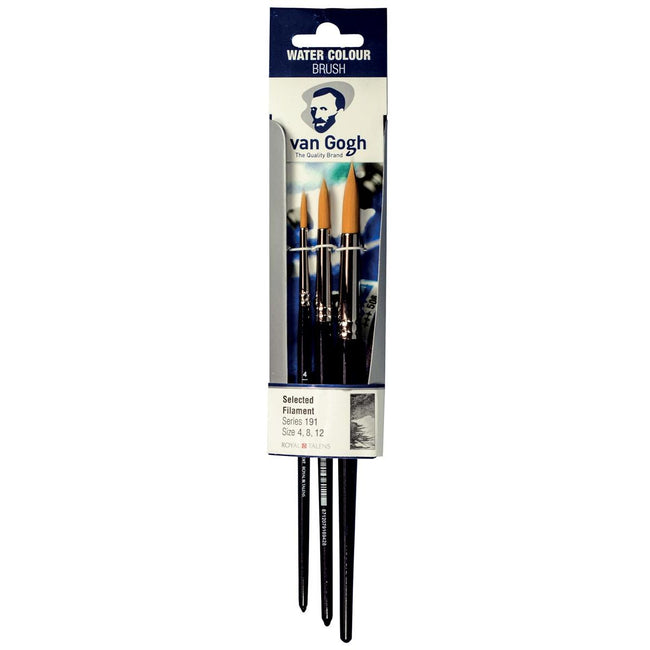 Van Gogh - watercolor paint brush set 191 medium, set with 3 brushes