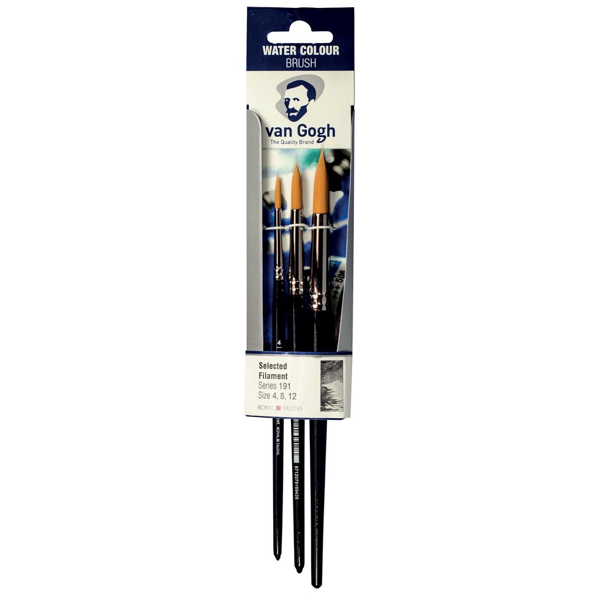 Van Gogh - set de pinceaux aquarelle 191 médium, set de 3 pinceaux