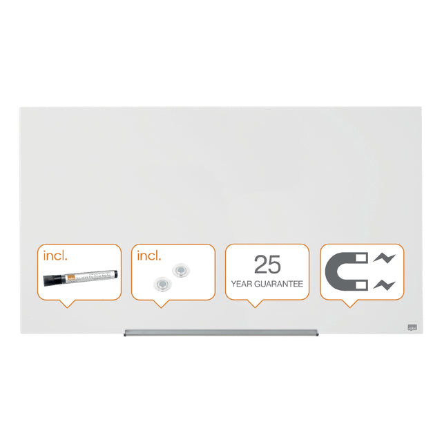 Nobo - Impression Pro Magnetic Glaboard White Ft 126 x 71,1 cm