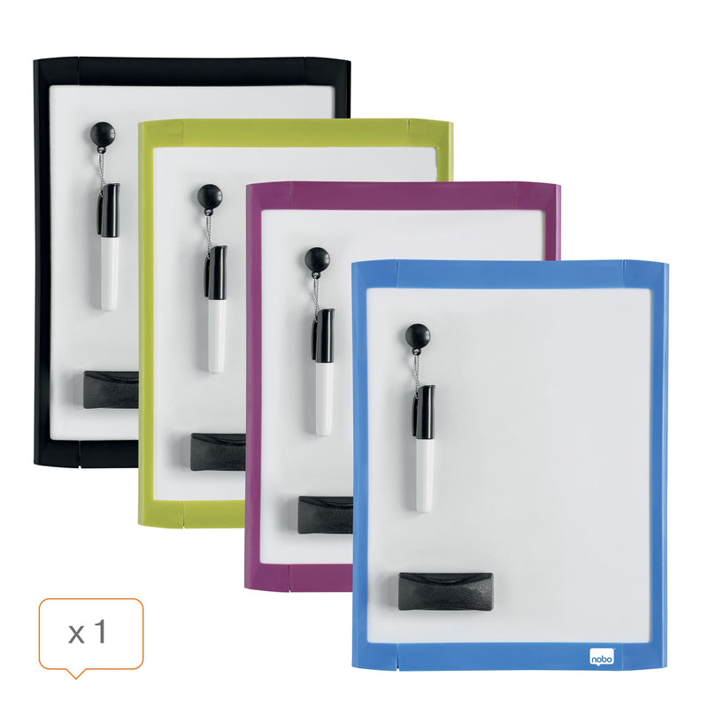 Nobo -  Whiteboard  21.6x28cm magnetisch assorti | 8 stuks