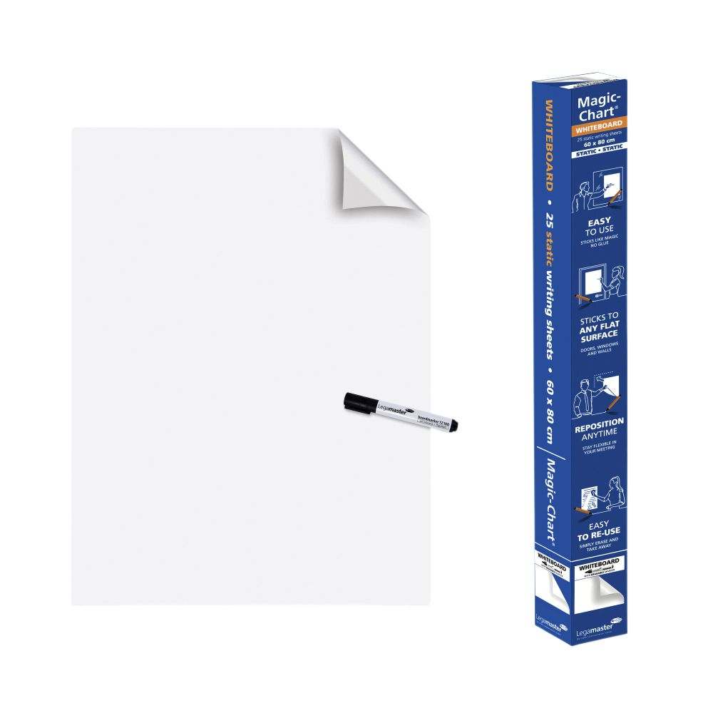 Legamaster - Tableau blanc Magic-Chart 600x800mm blanc 25 feuilles