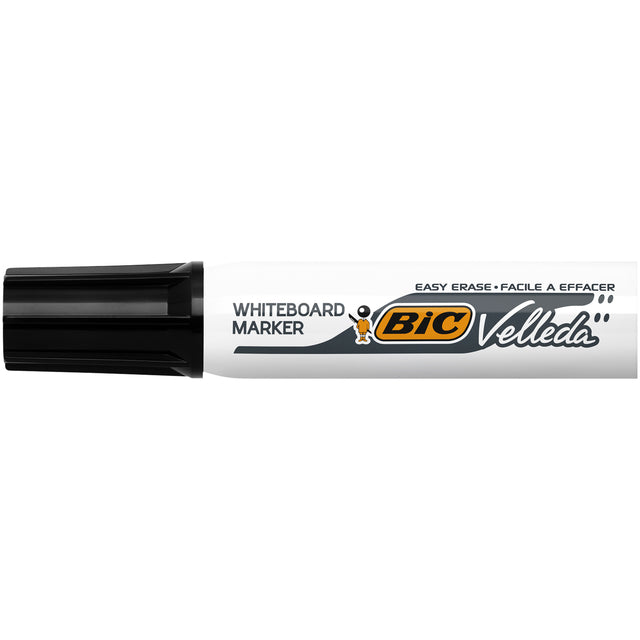 Bic - Viltstift 1781 whiteboard schuin zwart 3.2-5.5mm | 12 stuks