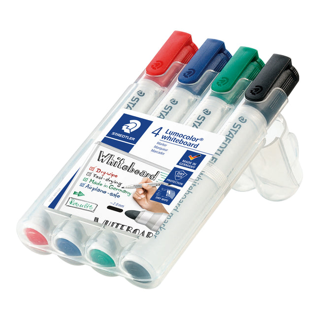 Staedtler - Rotulador para pizarra Lumocolor 351 juego de 4 piezas estándar surtido