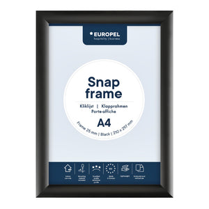 Europel - Snap frame peel A4 25mm black