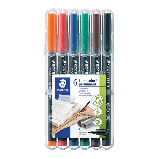 Staedtler - Filz -Tip Pen OHP Lumo SF 313 Perm WP6 | Setzen Sie ein 6 Stück