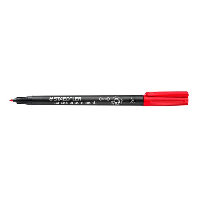 Staedtler - Felt-tip pen Lumocolor 317 permanent M red | 10 pieces