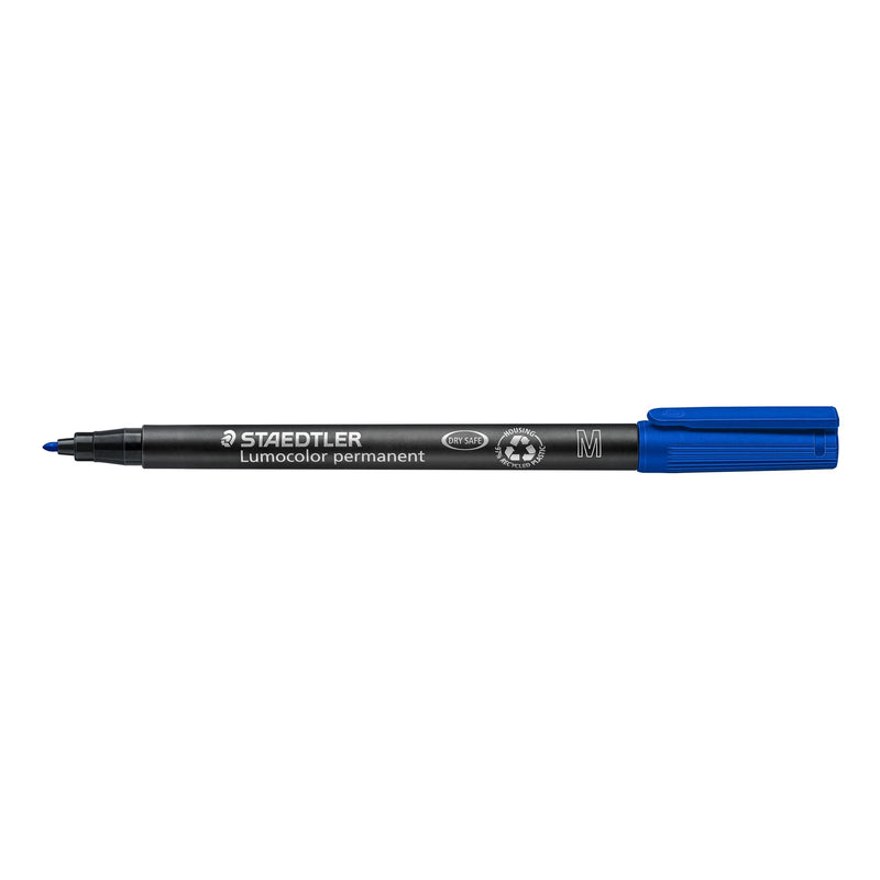 Staedtler -  Viltstift ohp lumo m 317 perm blauw | 10 stuks