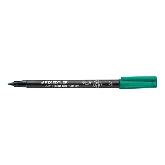 Staedtler - Felt -tip Pen ohp lumo m 317 perm groen | Boîte extérieure une pièce de 10