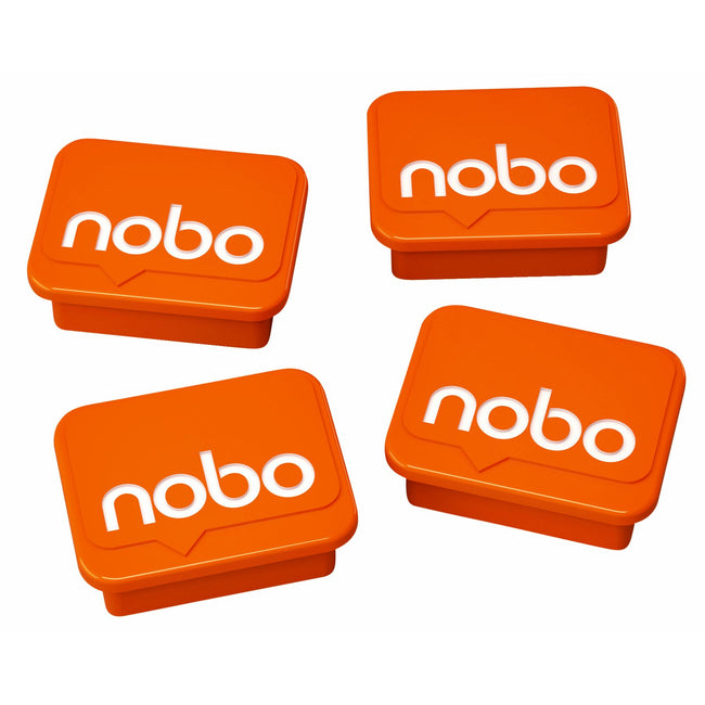 Nobo -  Haftmagnet Orange, 4 Stück Bordmagneet