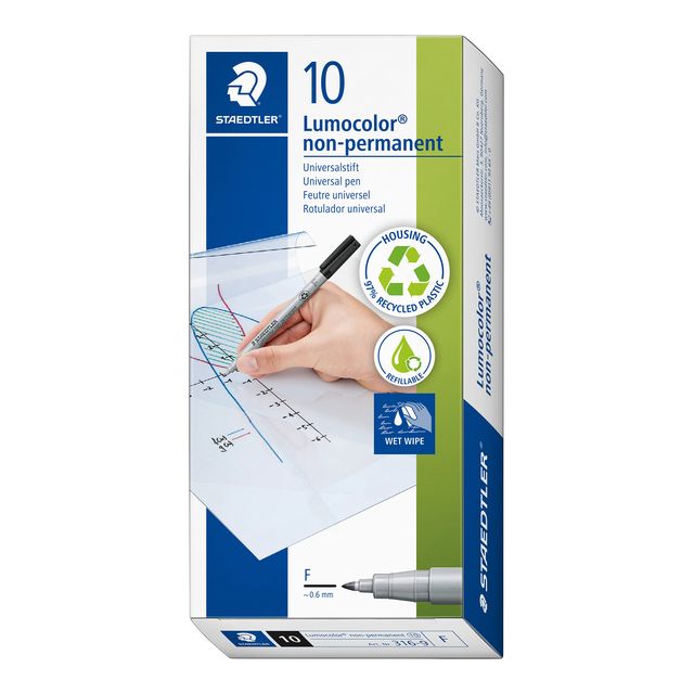 Staedtler - Pennarello Lumocolor 316 non permanente F nero