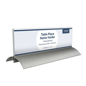 Europel - Table nameplate pel 2 61x210mm acrylic aluminum
