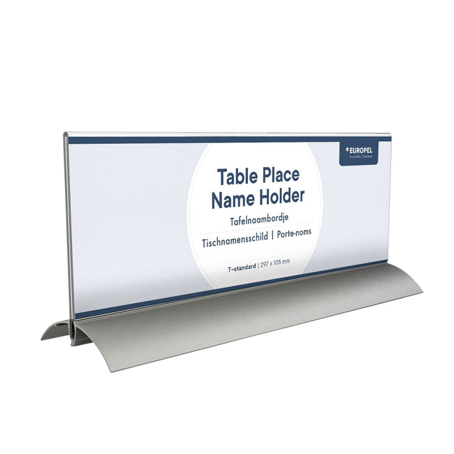Europel - Placa de mesa de aluminio acrílico 105x297mm