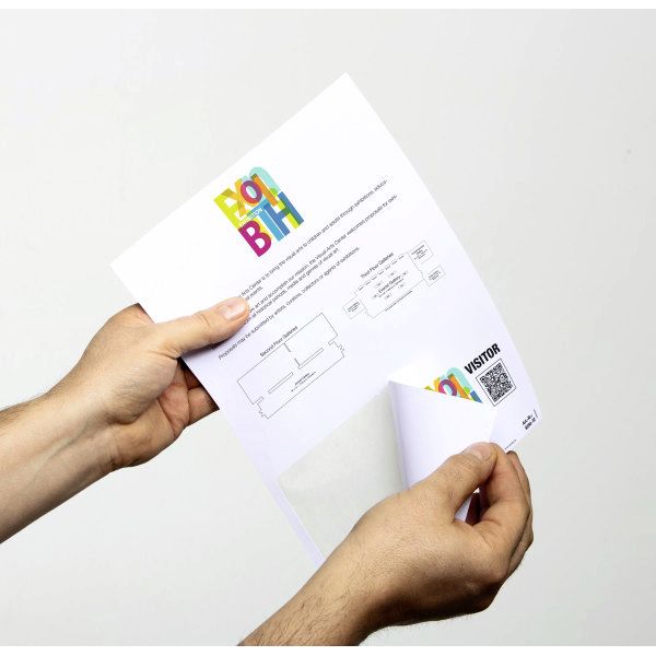 Quantore - Badge visitors 97x86mm 100 pieces