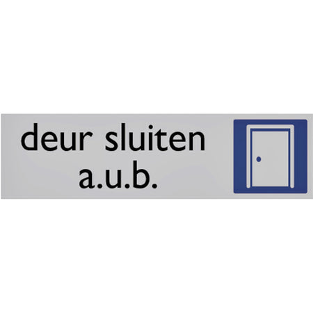 Posta -  Infobord pictogram deur sluiten 165x44mm