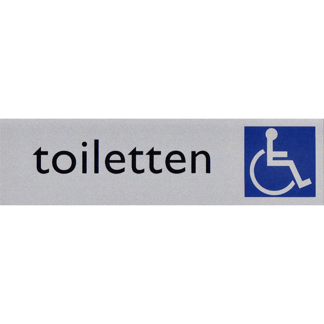 Posta - Panel informativo pictograma WC silla de ruedas 165x44mm