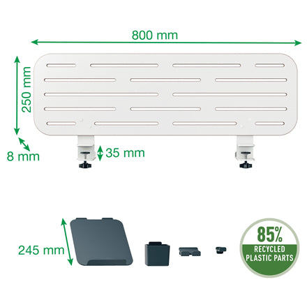 Leitz - Panneau perforé de bureau Ergo avec support pour ordinateur portable