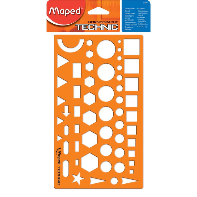 Maped -  sjabloon diverse figuren, op blister