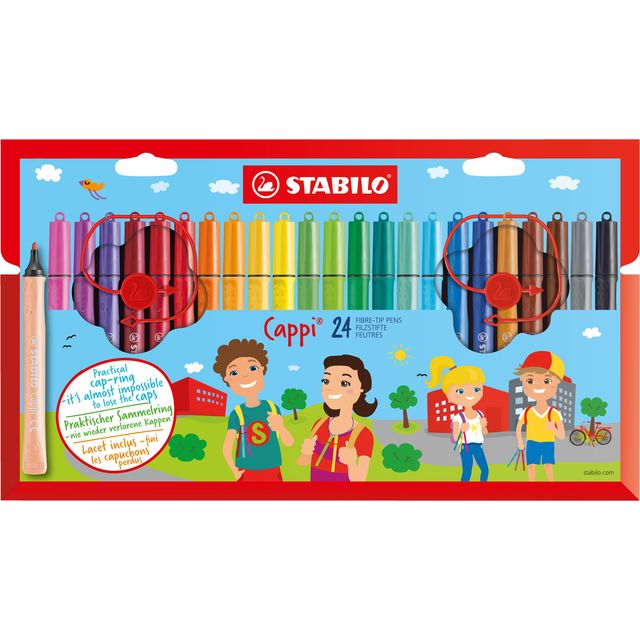Stabilo - Felt-tip pen Cappi 168/24 medium assorted case of 24 pieces