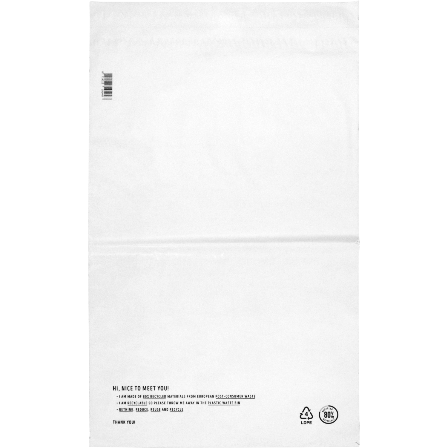 Klika - Bag | Shipping bag | Recycled LDPE | 36x54cm | 65my | white | 250 pieces