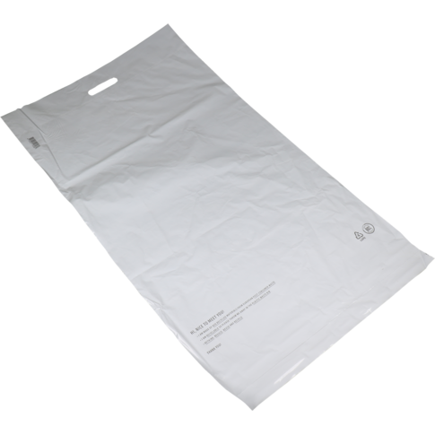 Klika - Bag | Sac d'expédition avec poignée | LDPE recyclé | 50x70cm | 65my | Blanc | 50 pièces