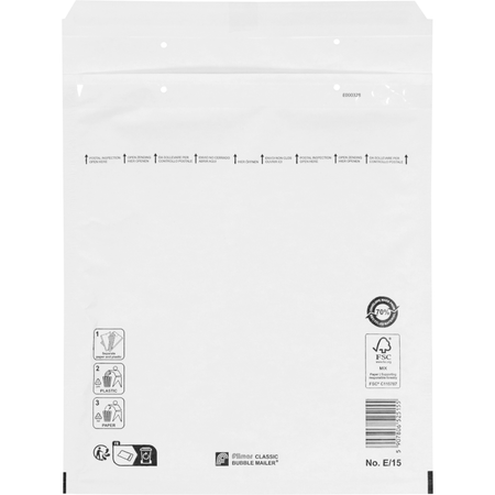 Klika -  Envelop | luchtkussenenvelop | 265x220mm | E | papier + PE | wit | 100 stuks