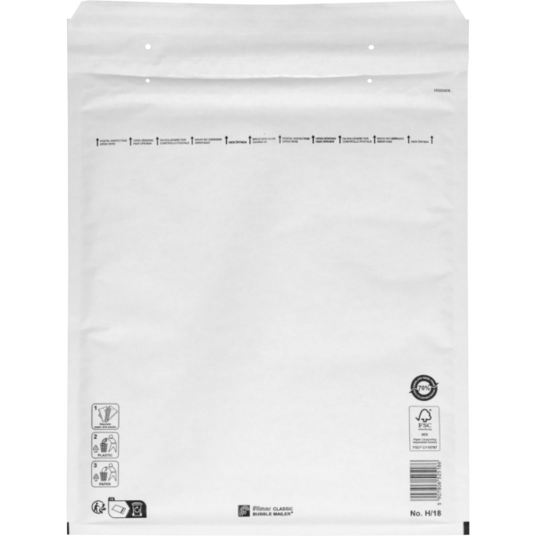 Luchtkussenenvelop H/18 360x270mm wit 100 stuks