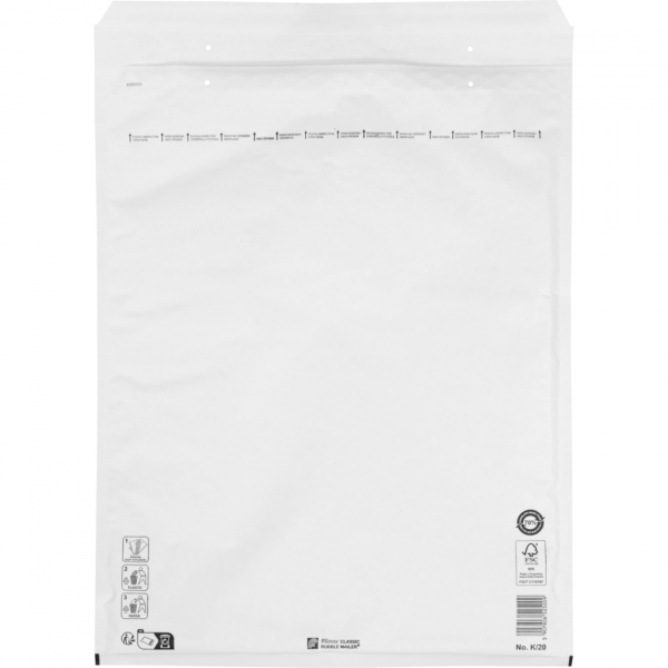 Klika - Busta | busta a bolle d'aria | 470x350 mm | K | carta + PE | bianco | 50 pezzi