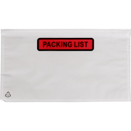 SendProof -  Envelop | paklijstenvelop | packing list | 220x115mm | DL | zelfklevend | lDPE | transparant | 1000 stuks