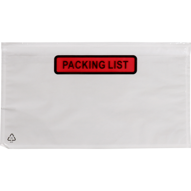 Docubags - 225x122mm 235x132mm packing list 1000 pieces