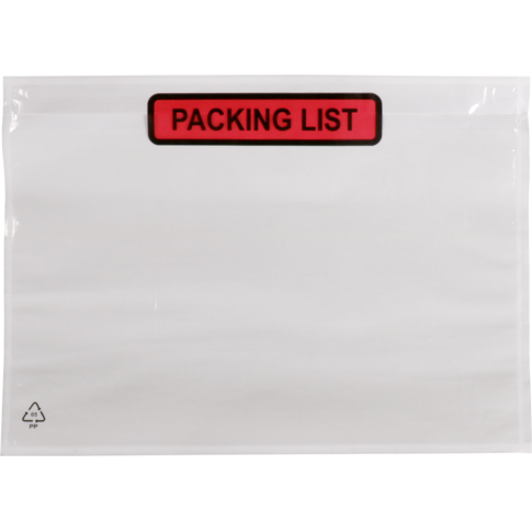 SENDPORORE® - Umschlag | Packlistenumschlag | Packliste | 225x165mm | A5/C5 | Selbstadhäsiv Ldpe | Transparent 1000 Stücke
