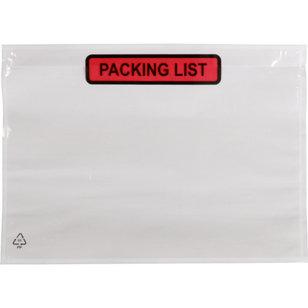 SendProof -  Envelop | paklijstenvelop | packing list | 225x165mm | A5/C5 | zelfklevend | lDPE | transparant | 1000 stuks