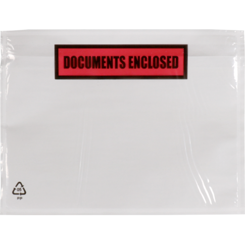 SENDPORORE® - Umschlag | Packlistenumschlag | Dokumente eingeschlossen | 160x122mm | A6/C6 | Selbstadhäsiv Ldpe | weiß/transparent 1000 Stücke