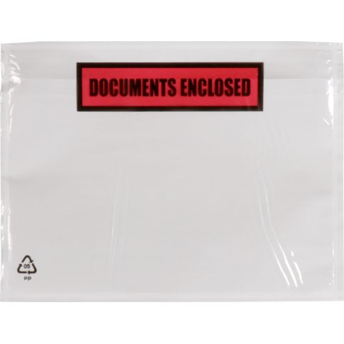 Sendproof® - Enveloppe | Enveloppe de liste d'emballage | Documents enfermés | 160x122mm | A6 / C6 | Auto-adhésif, autocollant LDPE | blanc / transparent 1000 pièces