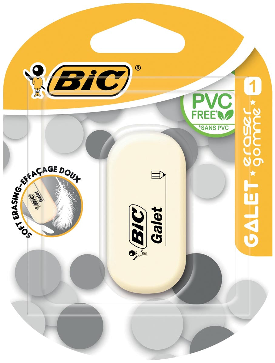 BIC -  gum Galet, blister van 1 stuk