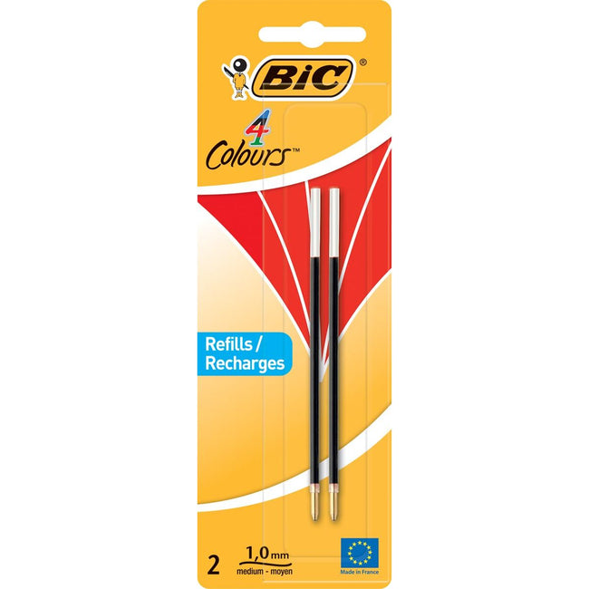 BIC - Remplissage pour le stylo à bille 4 Color Medium, cloques avec 2 pièces, rouge