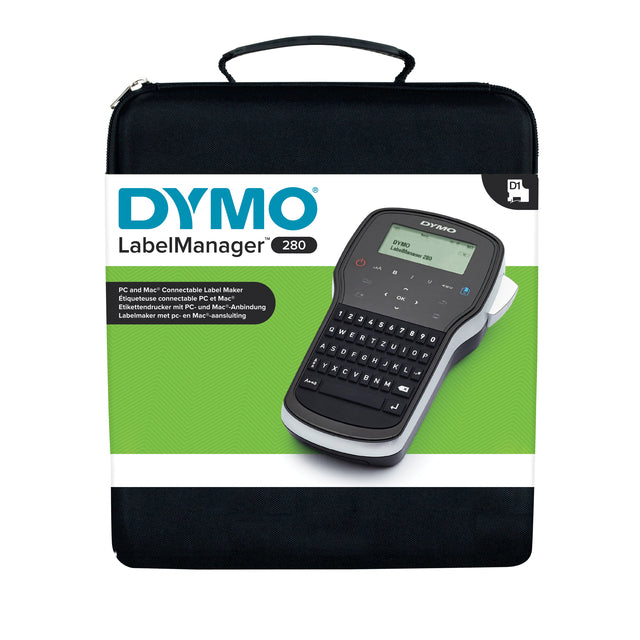 Dymo - beletteringsysteem LabelManager 280 kit, qwerty, inclusief 2 x D1 e, draagtas en oplader