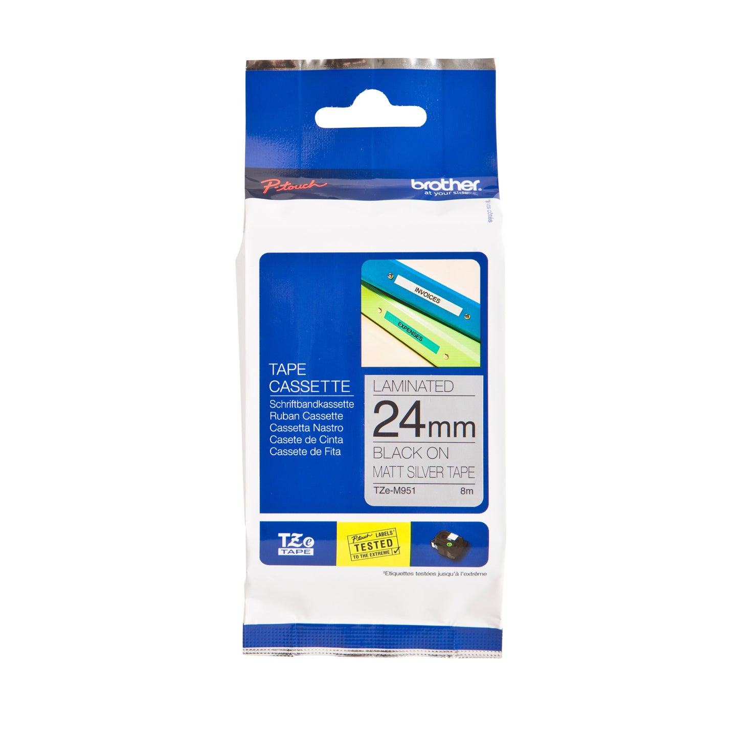 Brother -  TZE-M951 labelprinter-e Zwart op zilver