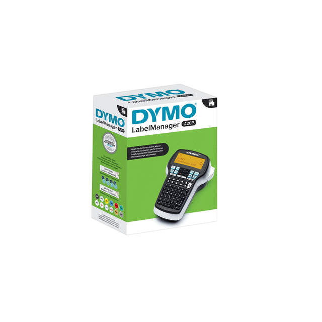 Dymo - Stampante per etichette LabelManager 420P portatile abc 19mm nera