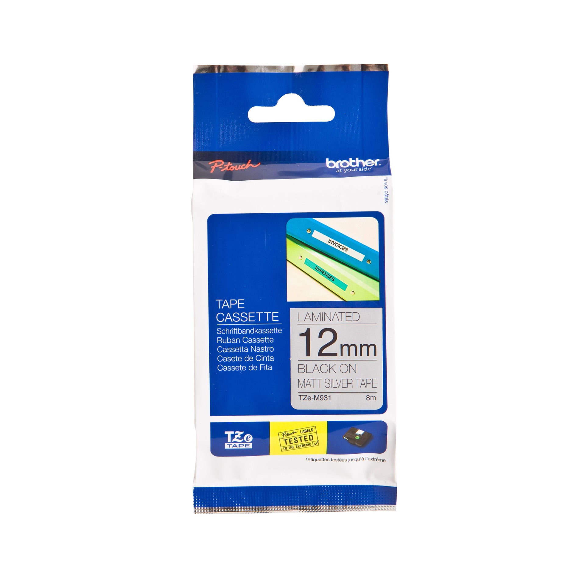Brother -  TZE-M931 labelprinter-e Zwart op zilver