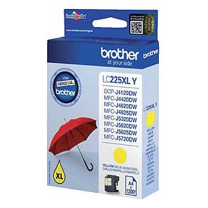 Brother - Inktcartridge brother lc-225xly geel | 1 stuk | 5 stuks