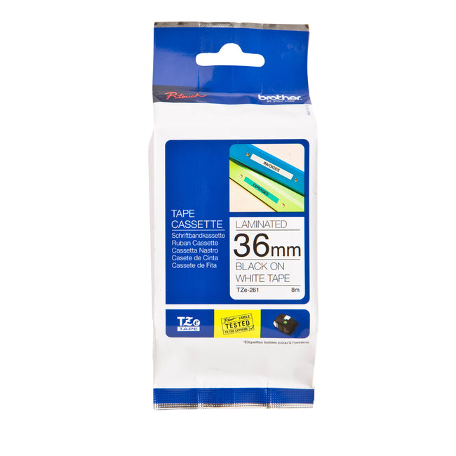 Brother - Labele P-touch TZe-261 standard 36mm black on white | 5 pieces
